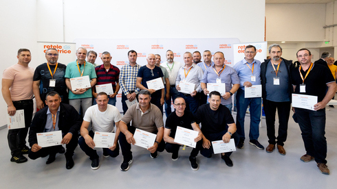 Rețele Electrice employees, winners of the 2024 local phase of  the Electrician's Trophy